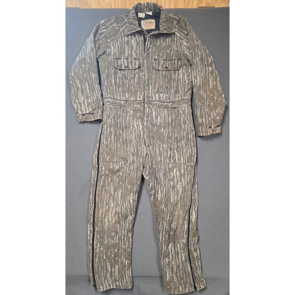 WALLS BLIZZARD PRUF VTG Insulated Realtree Camo Hunter Coveralls Large 40 Waist